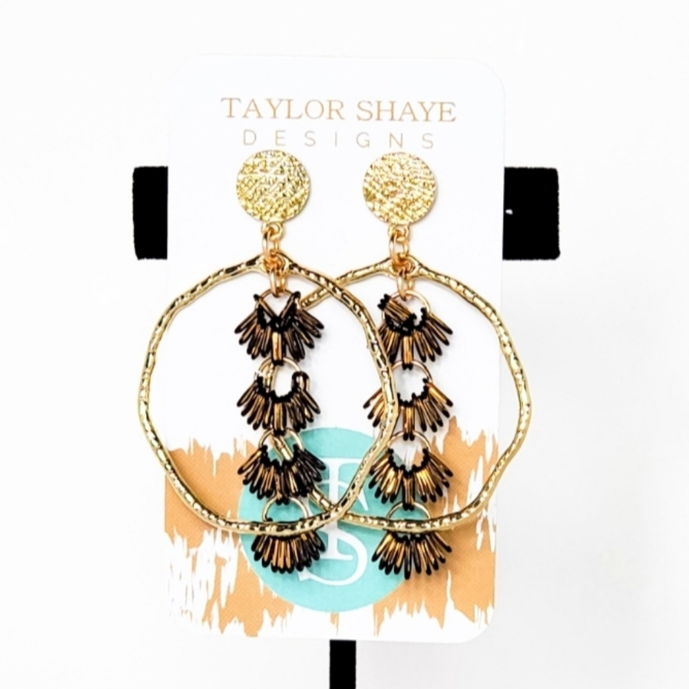 Chain Tassel Hoops